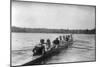 Yale Rowing Crew During Practice Photograph - New Haven, CT-Lantern Press-Mounted Art Print