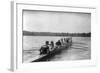 Yale Rowing Crew During Practice Photograph - New Haven, CT-Lantern Press-Framed Art Print