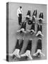 Yale University Swimmers Do Strengthening Exercises on Floor of Gym-Alfred Eisenstaedt-Stretched Canvas