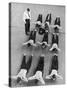 Yale University Swimmers Do Strengthening Exercises on Floor of Gym-Alfred Eisenstaedt-Stretched Canvas