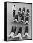 Yale University Swimmers Do Strengthening Exercises on Floor of Gym-Alfred Eisenstaedt-Framed Stretched Canvas