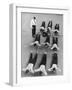 Yale University Swimmers Do Strengthening Exercises on Floor of Gym-Alfred Eisenstaedt-Framed Premium Photographic Print