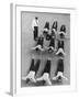 Yale University Swimmers Do Strengthening Exercises on Floor of Gym-Alfred Eisenstaedt-Framed Premium Photographic Print