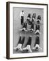 Yale University Swimmers Do Strengthening Exercises on Floor of Gym-Alfred Eisenstaedt-Framed Premium Photographic Print