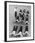 Yale University Swimmers Do Strengthening Exercises on Floor of Gym-Alfred Eisenstaedt-Framed Premium Photographic Print