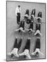 Yale University Swimmers Do Strengthening Exercises on Floor of Gym-Alfred Eisenstaedt-Mounted Photographic Print