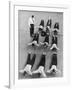 Yale University Swimmers Do Strengthening Exercises on Floor of Gym-Alfred Eisenstaedt-Framed Photographic Print