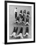 Yale University Swimmers Do Strengthening Exercises on Floor of Gym-Alfred Eisenstaedt-Framed Photographic Print