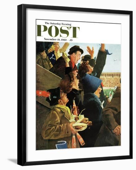 "Yale vs. Harvard," Saturday Evening Post Cover, November 19, 1960-George Hughes-Framed Giclee Print