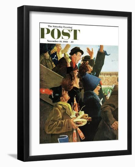 "Yale vs. Harvard," Saturday Evening Post Cover, November 19, 1960-George Hughes-Framed Giclee Print