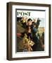 "Yale vs. Harvard," Saturday Evening Post Cover, November 19, 1960-George Hughes-Framed Premium Giclee Print