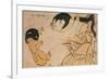 Yama-Uba, the Woman of the Mountain, with Kintoki, Her Baby-Kitagawa Utamaro-Framed Giclee Print