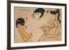 Yama-Uba, the Woman of the Mountain, with Kintoki, Her Baby-Kitagawa Utamaro-Framed Giclee Print