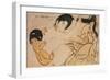 Yama-Uba, the Woman of the Mountain, with Kintoki, Her Baby-Kitagawa Utamaro-Framed Giclee Print