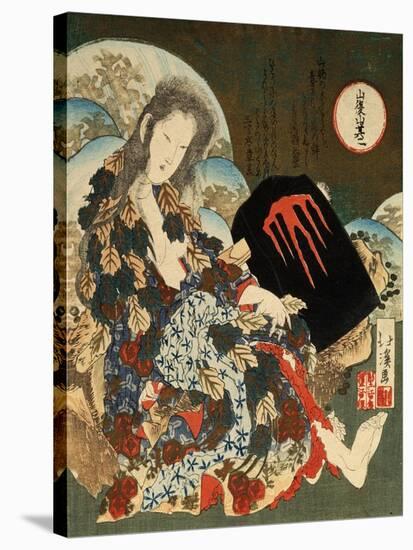 Yama-Uba with Kintaro, 1840S-Totoya Hokkei-Stretched Canvas