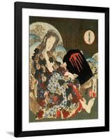 Yama-Uba with Kintaro, 1840S-Totoya Hokkei-Framed Giclee Print