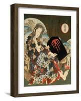 Yama-Uba with Kintaro, 1840S-Totoya Hokkei-Framed Giclee Print