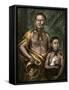 Yamacraw Chief Tomo-Chichi Mico and His Son-null-Framed Stretched Canvas