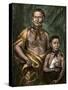 Yamacraw Chief Tomo-Chichi Mico and His Son-null-Stretched Canvas