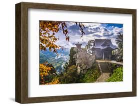 Yamadera Mountain Temple in Yamagata, Japan.-SeanPavonePhoto-Framed Photographic Print