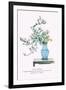 Yamanashi & Takejimayuri (Wild Pear And Lily) In a Blue And White Porcelain Vase-Josiah Conder-Framed Art Print