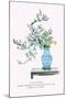 Yamanashi & Takejimayuri (Wild Pear And Lily) In a Blue And White Porcelain Vase-Josiah Conder-Mounted Art Print