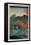 Yamashiro Otani Meganebashi-Utagawa Hiroshige-Framed Stretched Canvas