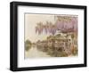 Yamata and Mizu: Two Geishas in an Idyllic Waterside Setting (Mizu Is Japanese for Water)-null-Framed Photographic Print