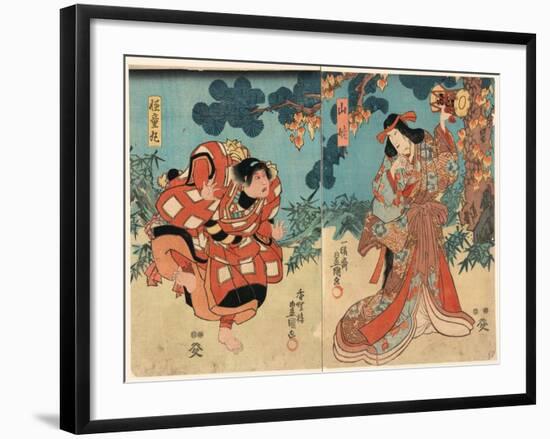 Yamauba to Kaidomaru-Utagawa Toyokuni-Framed Giclee Print