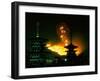 Yamayaki (Fire Festival) and Yakushiji Pagoda-null-Framed Photographic Print