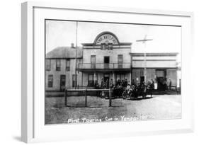 Yampa, Colorado - First Touring Car in Town, Antlers Hotel-Lantern Press-Framed Art Print