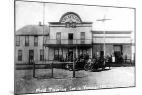 Yampa, Colorado - First Touring Car in Town, Antlers Hotel-Lantern Press-Mounted Art Print