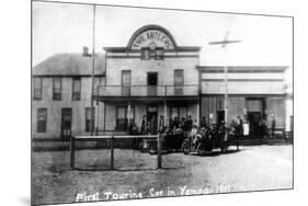 Yampa, Colorado - First Touring Car in Town, Antlers Hotel-Lantern Press-Mounted Art Print