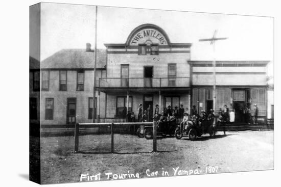Yampa, Colorado - First Touring Car in Town, Antlers Hotel-Lantern Press-Stretched Canvas