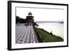 Yamuna River and Taj Mahal, UNESCO World Heritage Site, Agra, Uttar Pradesh, India, Asia-Balan Madhavan-Framed Photographic Print