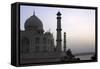 Yamuna River and Taj Mahal, UNESCO World Heritage Site, Agra, Uttar Pradesh, India, Asia-Balan Madhavan-Framed Stretched Canvas