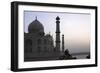 Yamuna River and Taj Mahal, UNESCO World Heritage Site, Agra, Uttar Pradesh, India, Asia-Balan Madhavan-Framed Photographic Print