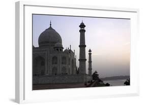 Yamuna River and Taj Mahal, UNESCO World Heritage Site, Agra, Uttar Pradesh, India, Asia-Balan Madhavan-Framed Photographic Print