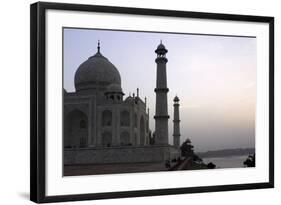 Yamuna River and Taj Mahal, UNESCO World Heritage Site, Agra, Uttar Pradesh, India, Asia-Balan Madhavan-Framed Photographic Print