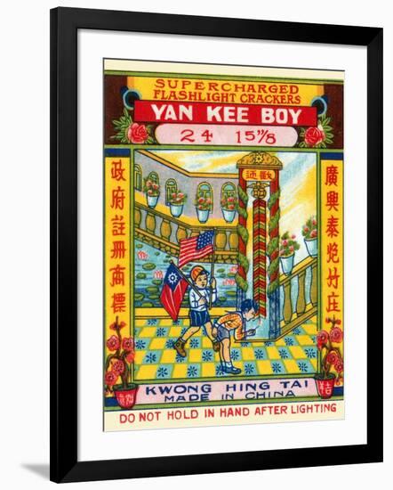 Yan Kee Boy Supercharged Flashlight Crackers-null-Framed Art Print