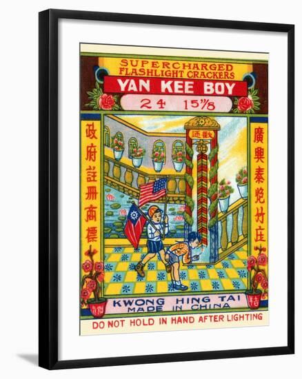 Yan Kee Boy Supercharged Flashlight Crackers-null-Framed Art Print