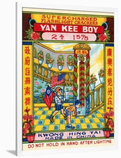 Yan Kee Boy Supercharged Flashlight Crackers-null-Framed Art Print