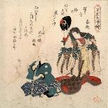 Fugu No Bijin to Kurage No Tomo-Yanagawa Shigenobu-Mounted Giclee Print