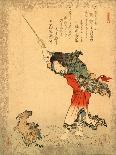 Warrior on His Horse-Yanagawa Shigenobu-Giclee Print