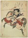 Fugu No Bijin to Kurage No Tomo-Yanagawa Shigenobu-Framed Stretched Canvas