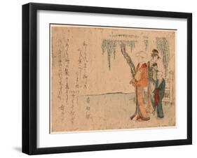 Yanagi No Sita No Bijin-Kubo Shunman-Framed Giclee Print