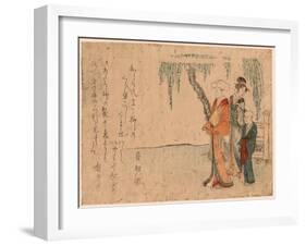 Yanagi No Sita No Bijin-Kubo Shunman-Framed Giclee Print