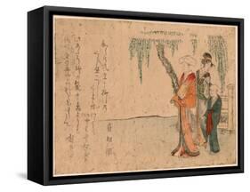 Yanagi No Sita No Bijin-Kubo Shunman-Framed Stretched Canvas