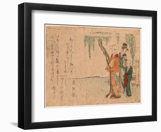 Yanagi No Sita No Bijin-Kubo Shunman-Framed Giclee Print