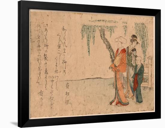 Yanagi No Sita No Bijin-Kubo Shunman-Framed Giclee Print